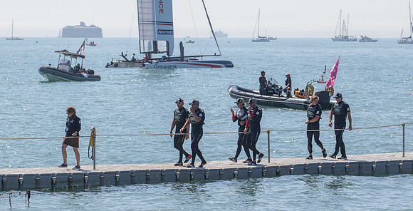 BAR Team come ashore pre race