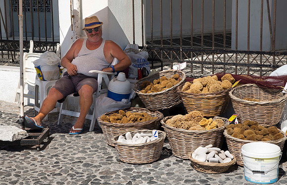 Santorini Sponge Seller